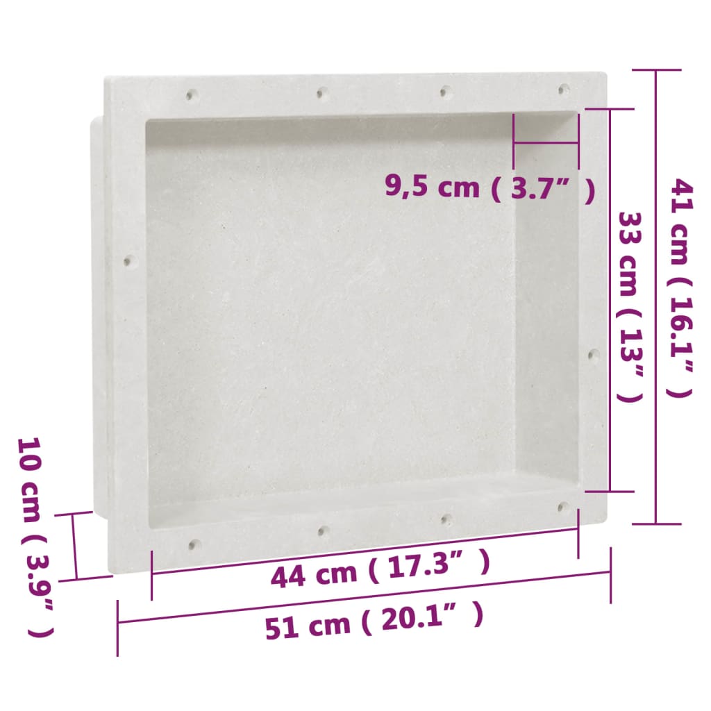 Douchenis 41x51x10 cm matwit