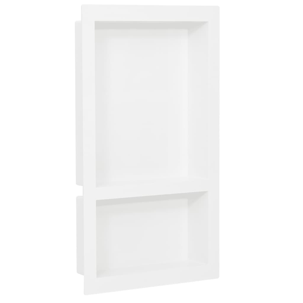 Douchenis met 2 vakken 41x69x9 cm hoogglans wit