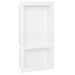 Douchenis met 2 vakken 41x69x9 cm hoogglans wit