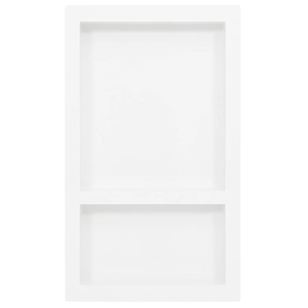 Douchenis met 2 vakken 41x69x9 cm hoogglans wit