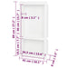 Douchenis met 2 vakken 41x69x9 cm hoogglans wit