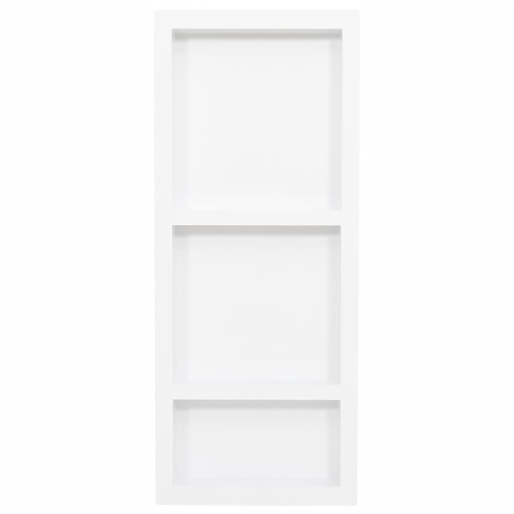 Douchenis met 3 vakken 41x99x9 cm hoogglans wit