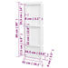 Douchenis met 3 vakken 41x99x9 cm hoogglans wit