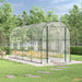 Tuinkas 160X400X190 Cm Pvc En Gepoedercoat Staal Transparant