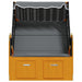 Strandstoel met luifel poly rattan en hout zwart en antraciet