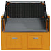 Strandstoel met luifel poly rattan en hout zwart en antraciet