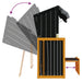 Strandstoel met luifel poly rattan en hout zwart en antraciet