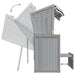 Strandstoel met kussens poly rattan en hout blauw en wit