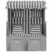 Strandstoel met kussens poly rattan en massief hout grijs wit