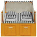 Strandstoel met kussens poly rattan en hout wit en grijs