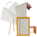 Strandstoel met kussens poly rattan en hout rood en wit