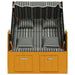 Strandstoel met kussens poly rattan en hout zwart en grijs