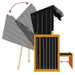 Strandstoel met kussen poly rattan en hout zwart en antraciet