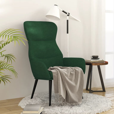 Relaxstoel fluweel donkergoen