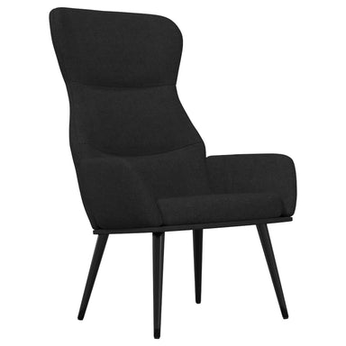 Relaxstoel stof zwart