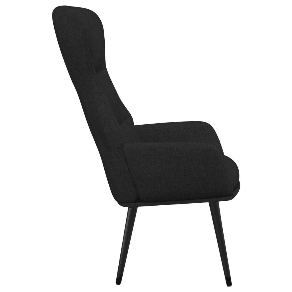 Relaxstoel stof zwart