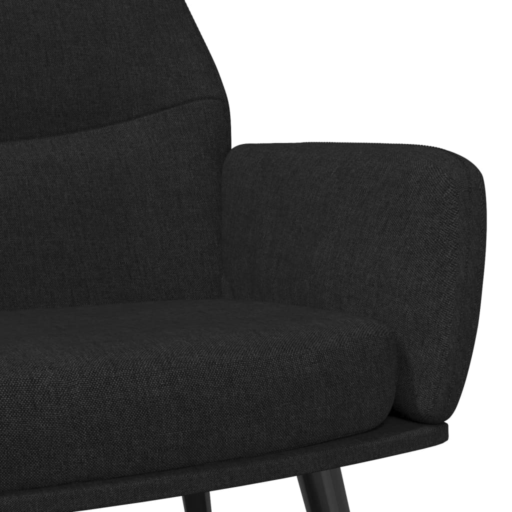 Relaxstoel stof zwart