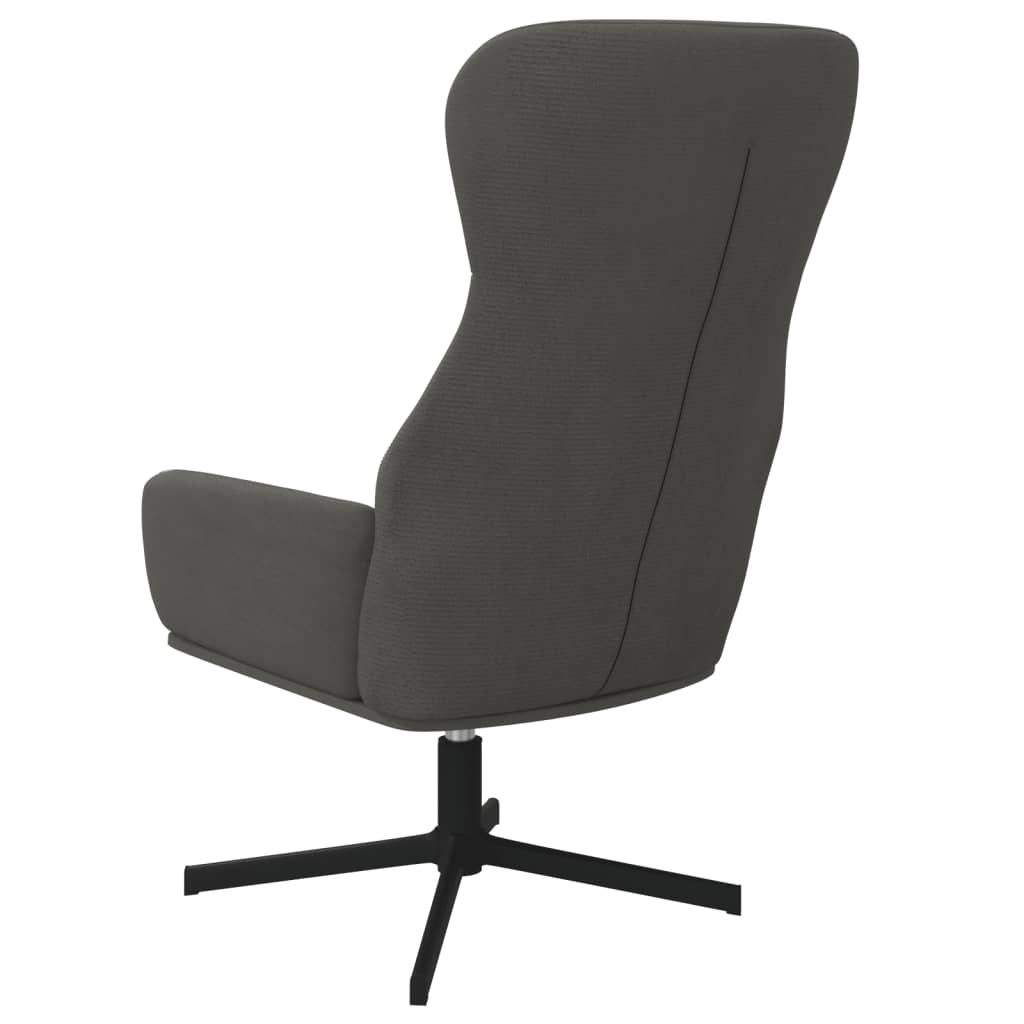 Relaxstoel fluweel donkergrijs