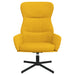 Relaxstoel fluweel mosterdgeel