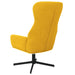 Relaxstoel fluweel mosterdgeel