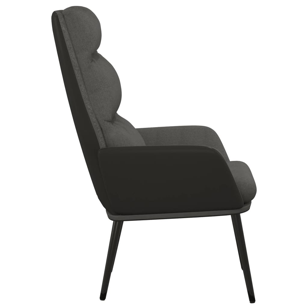 Relaxstoel stof donkergrijs