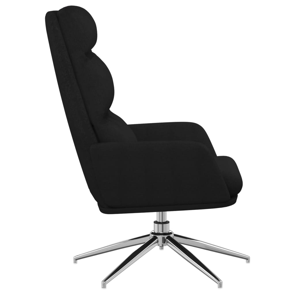 Relaxstoel stof zwart