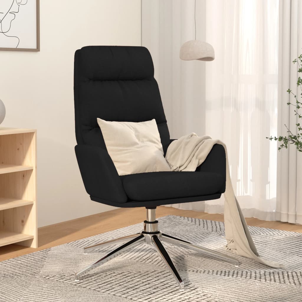 Relaxstoel stof zwart