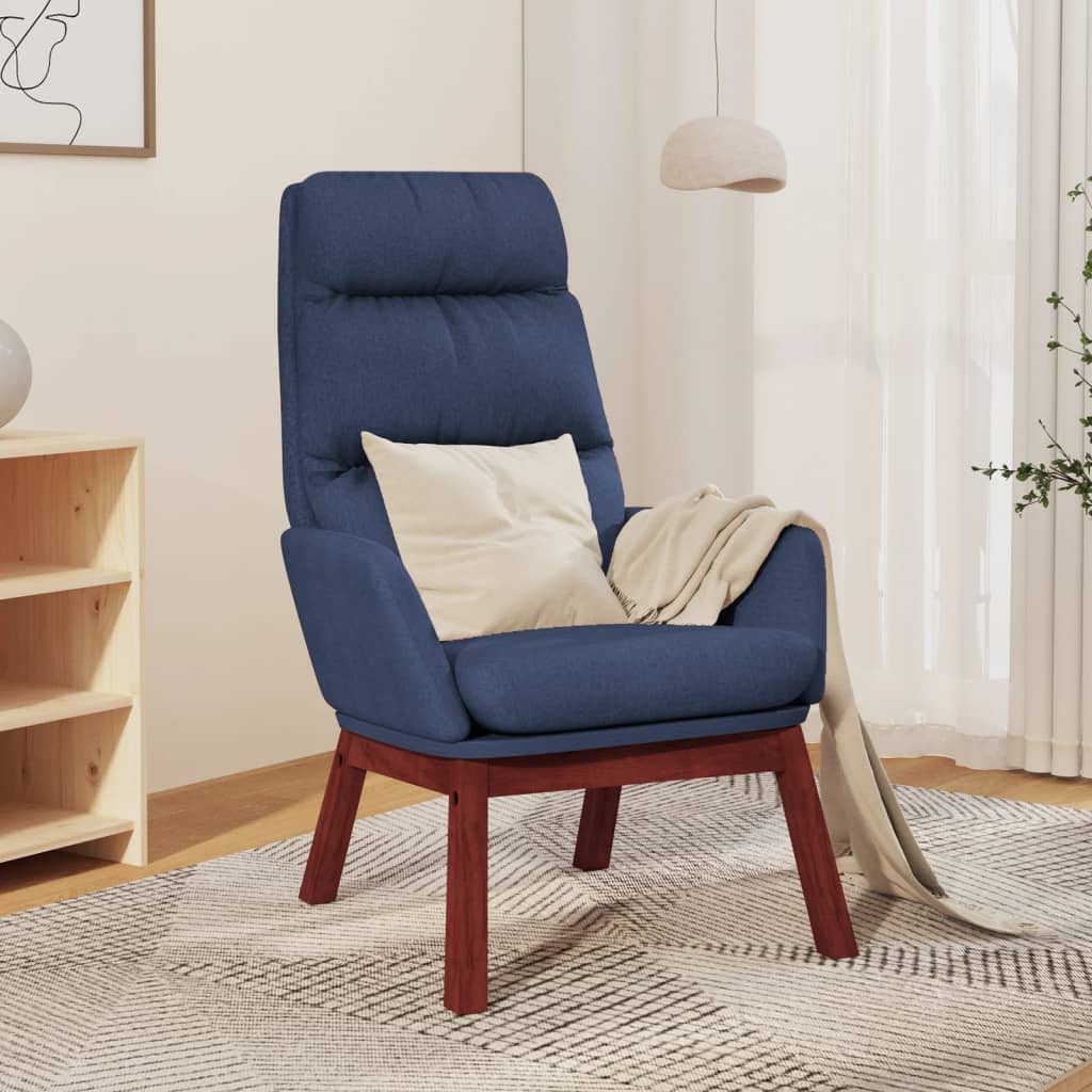 Relaxstoel stof blauw