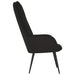 Relaxstoel fluweel zwart