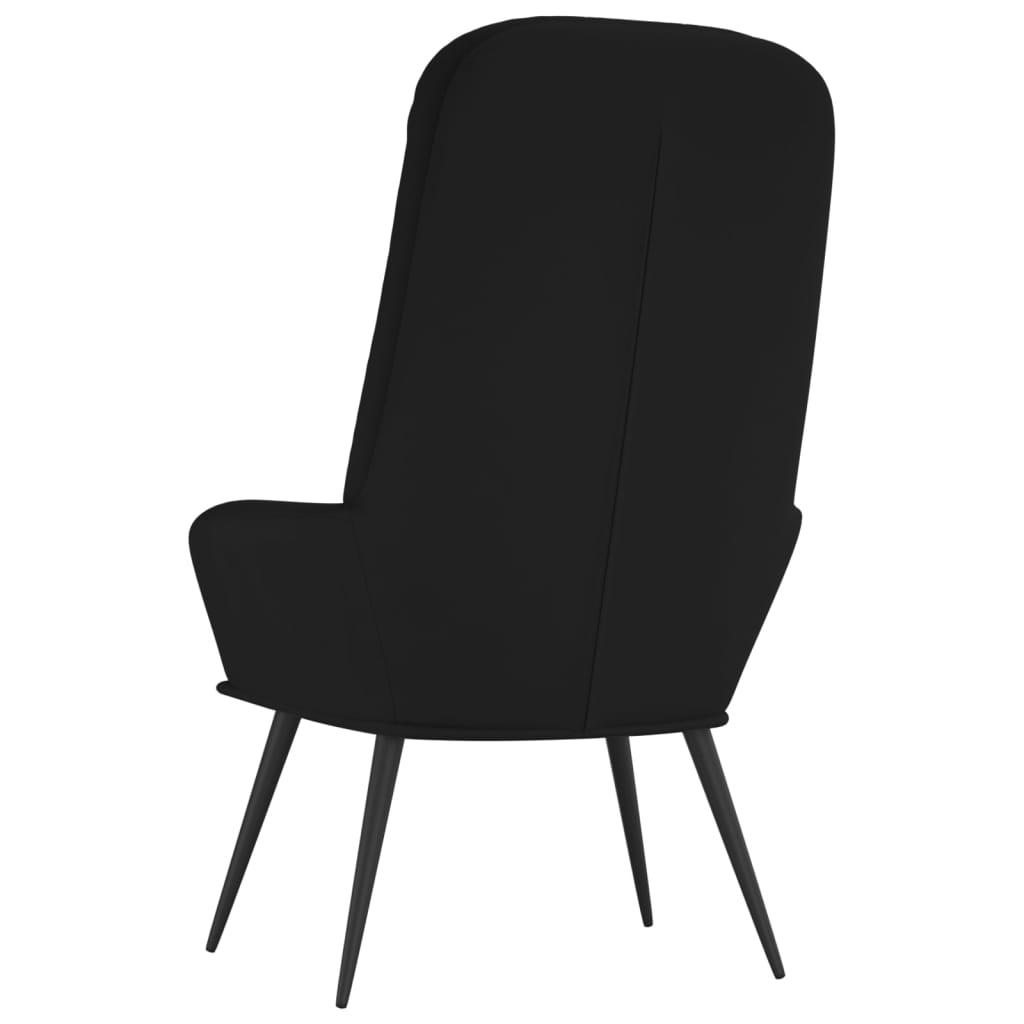 Relaxstoel fluweel zwart