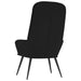 Relaxstoel fluweel zwart