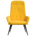 Relaxstoel fluweel mosterdgeel