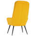 Relaxstoel fluweel mosterdgeel