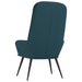 Relaxstoel fluweel blauw
