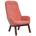 Relaxstoel fluweel roze
