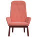 Relaxstoel fluweel roze