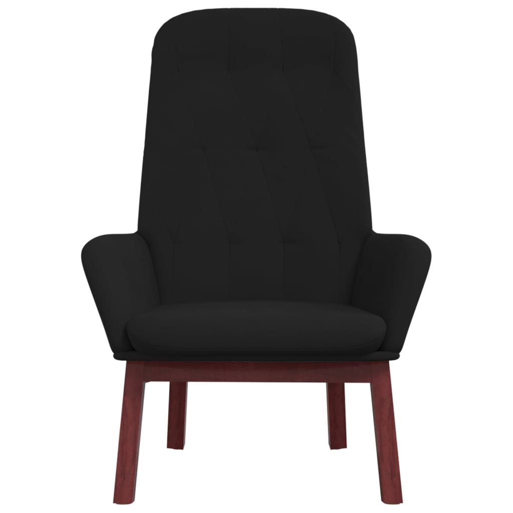 Relaxstoel fluweel zwart