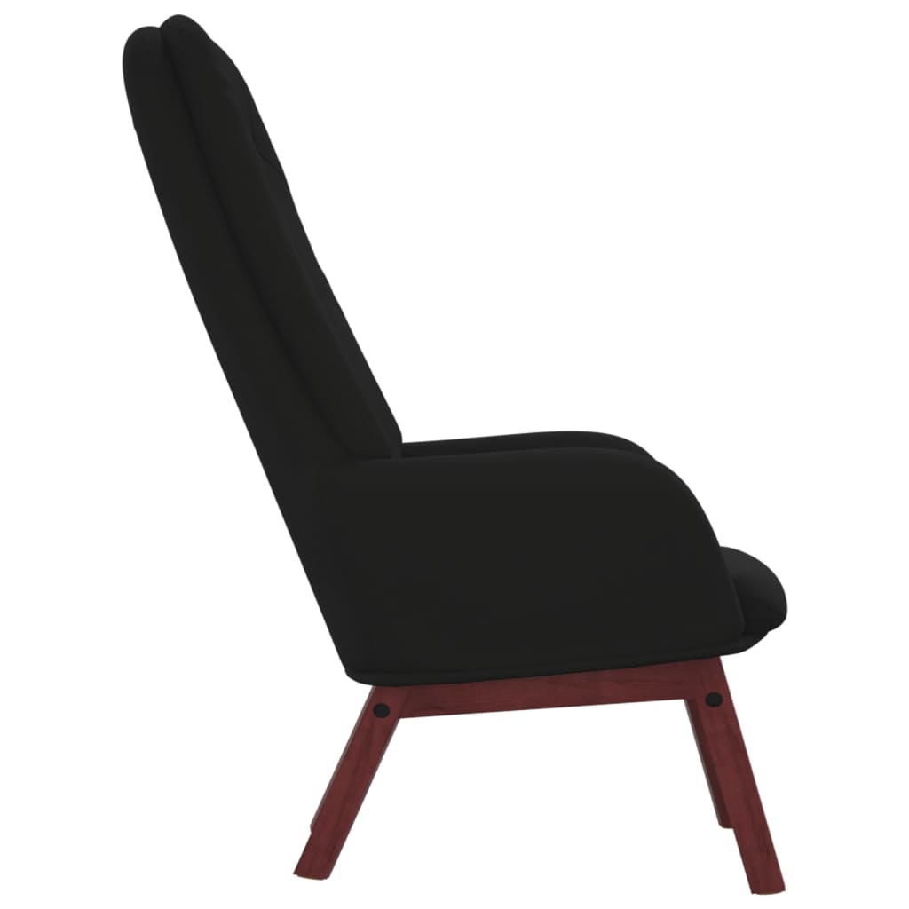 Relaxstoel fluweel zwart