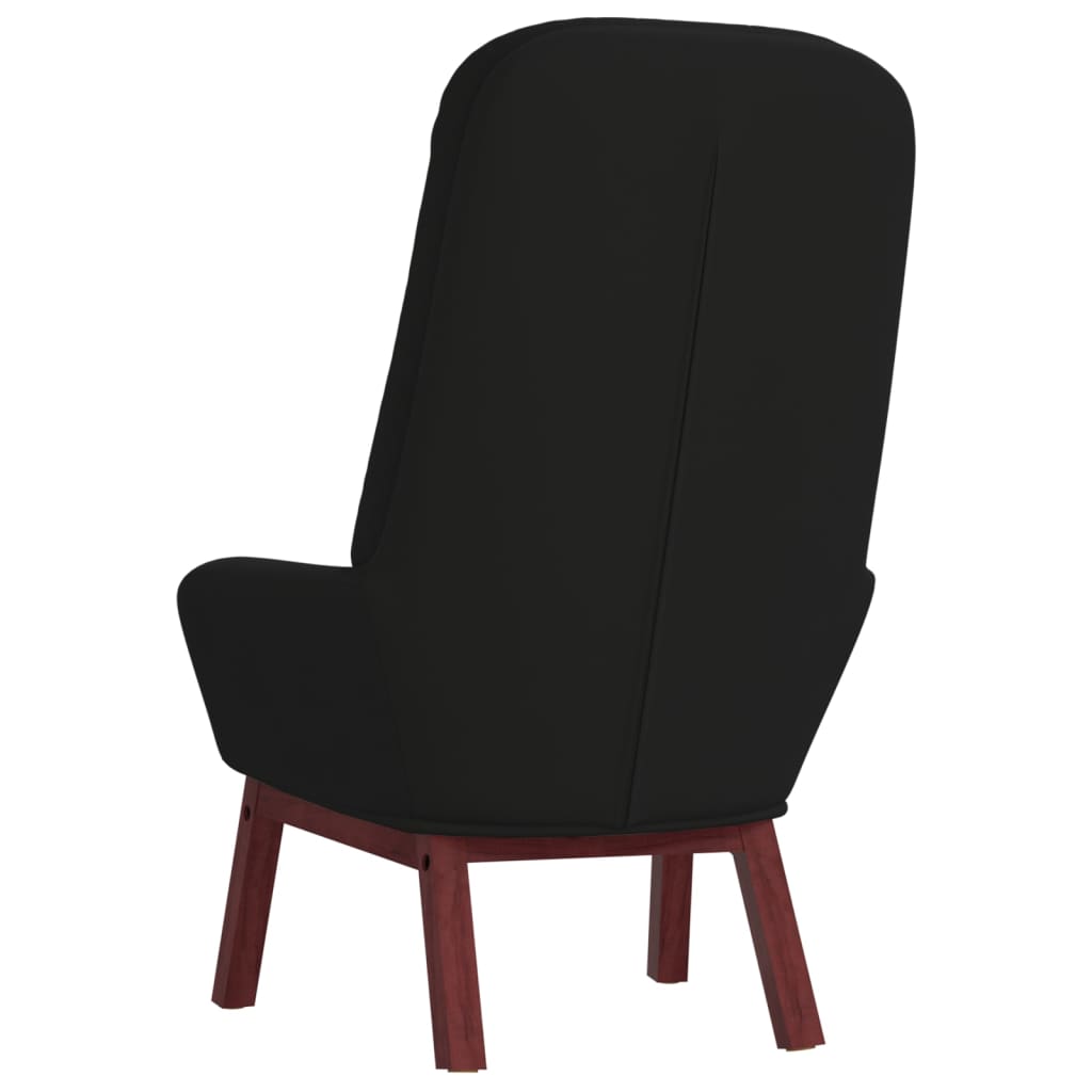 Relaxstoel fluweel zwart