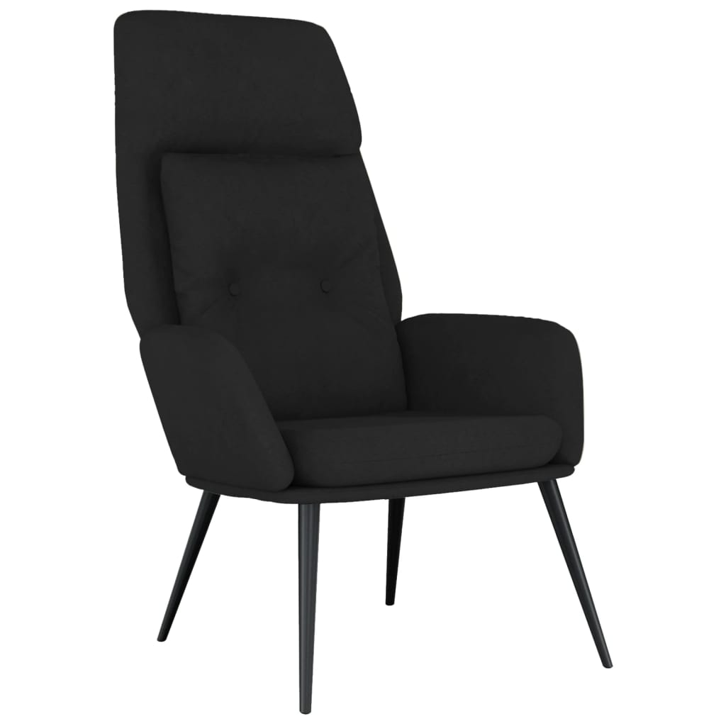 Relaxstoel kunstsuède zwart