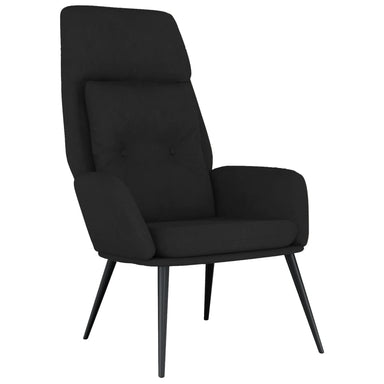 Relaxstoel kunstsuède zwart