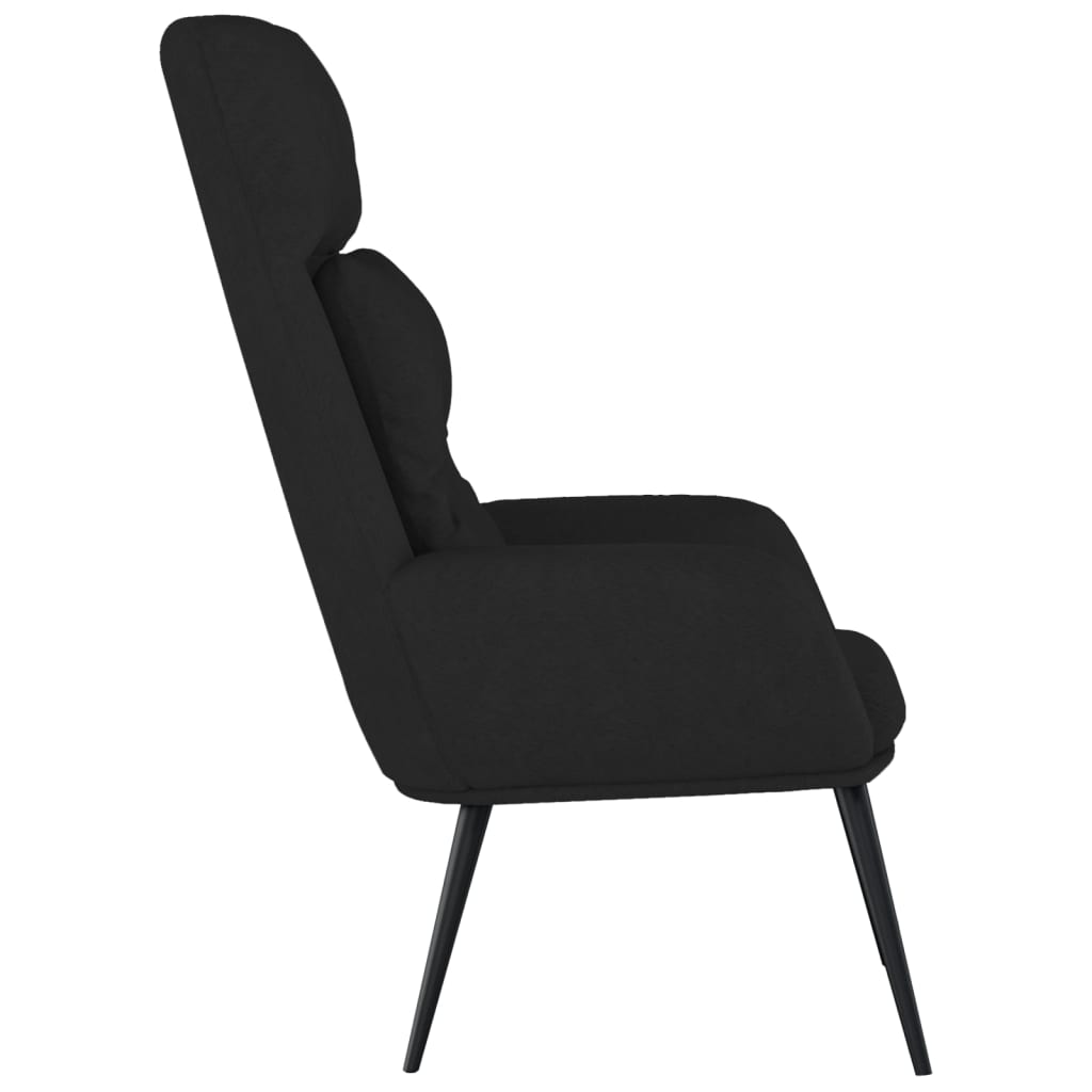 Relaxstoel kunstsuède zwart