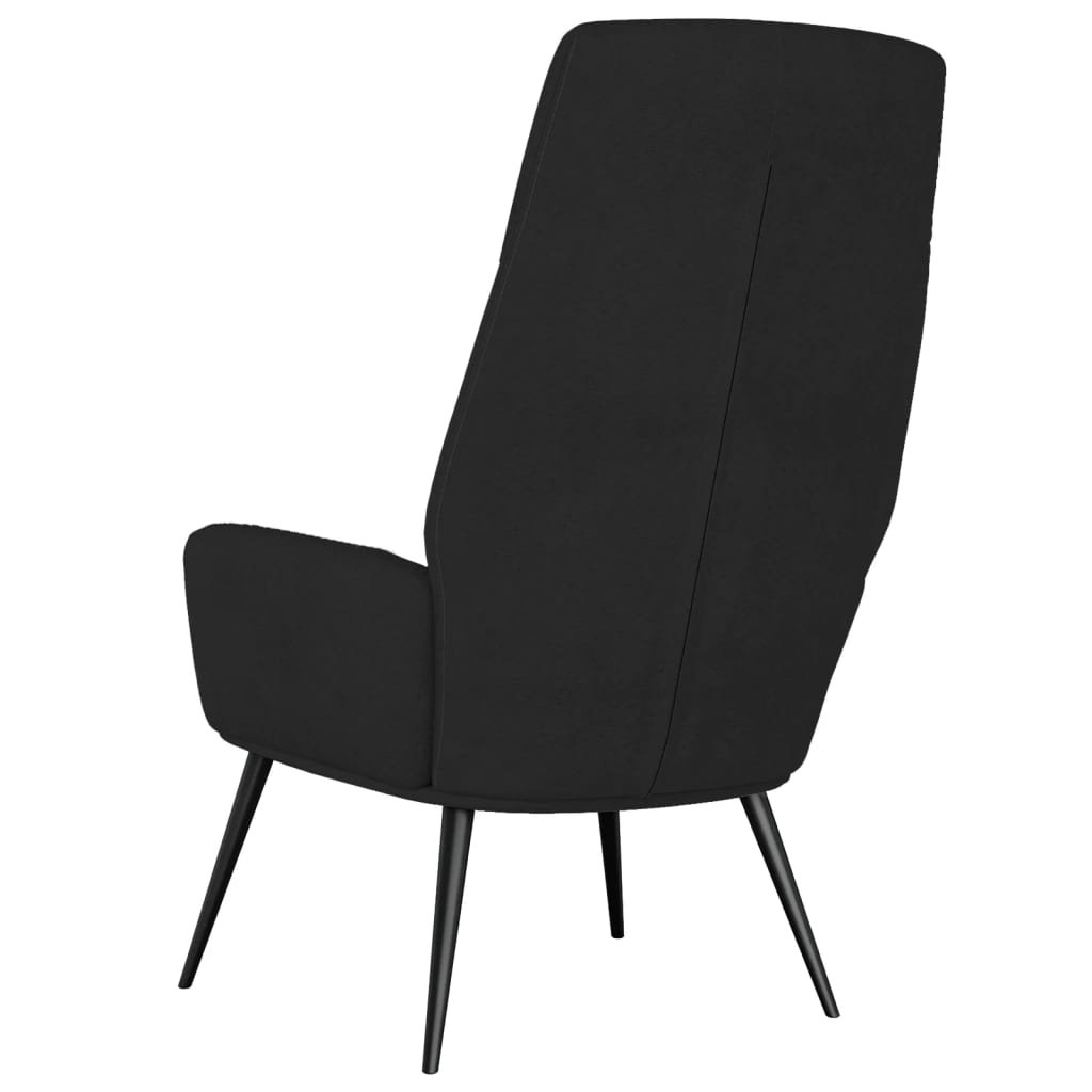 Relaxstoel kunstsuède zwart