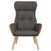 Relaxstoel stof en PVC donkergrijs