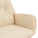 Relaxstoel stof en PVC crèmekleurig