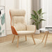 Relaxstoel stof en PVC crèmekleurig