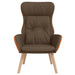 Relaxstoel stof en PVC bruin