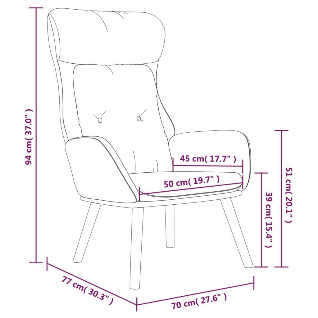 Relaxstoel stof en PVC bruin