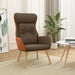 Relaxstoel stof en PVC bruin