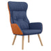 Relaxstoel stof en PVC blauw